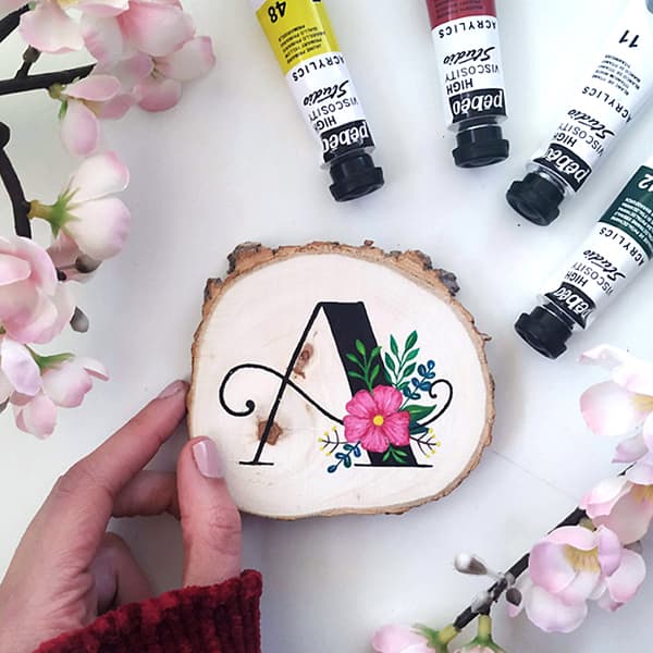 Cómo decorar una rodaja de madera para home decor