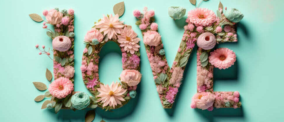 Cómo hacer letras de cartón decoradas con flores secas o preservadas