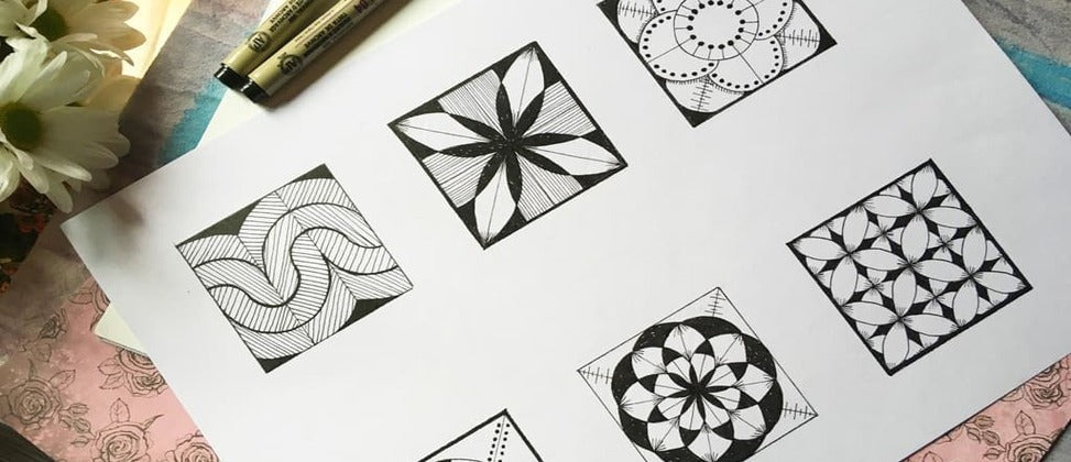 Dibujos con figuras geométricas faciles con compás paso a paso