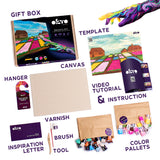 Pintura em barro 3D de flores na Holanda OKTO