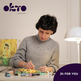 Pintura em barro 3D de flores na Holanda OKTO