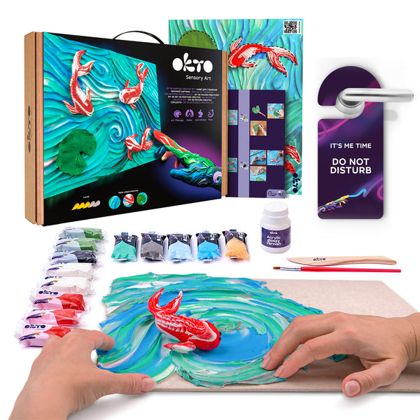 Pintura em barro 3D OKTO Koi Fish