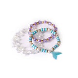 kit de pulseras y abalorios azul y lila artemio