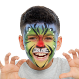ejemplo de lo que puedes hacer con el kit de Maquillaje Fiesta Multicolor