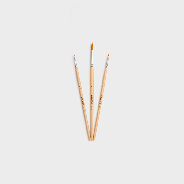 Set de 3 Pinceles de Acuarela con Punta Redonda de la Marca Amperse (1)