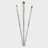 Set de 3 Pinceles para Pintura Acrílica con Punta Redonda y Plana de la Marca Amperse (1)