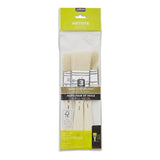Set 3 Paletinas Planas Pelo Cerdas Blancas