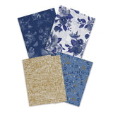 set papeles azules decopatch