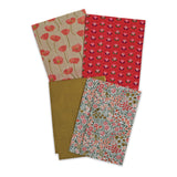set papeles decopatch florales 4 hojas