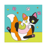 colorear un gato lienzo graffy avenue mandarine