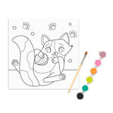 lienzo graffy para colorear un gato avenue mandarine