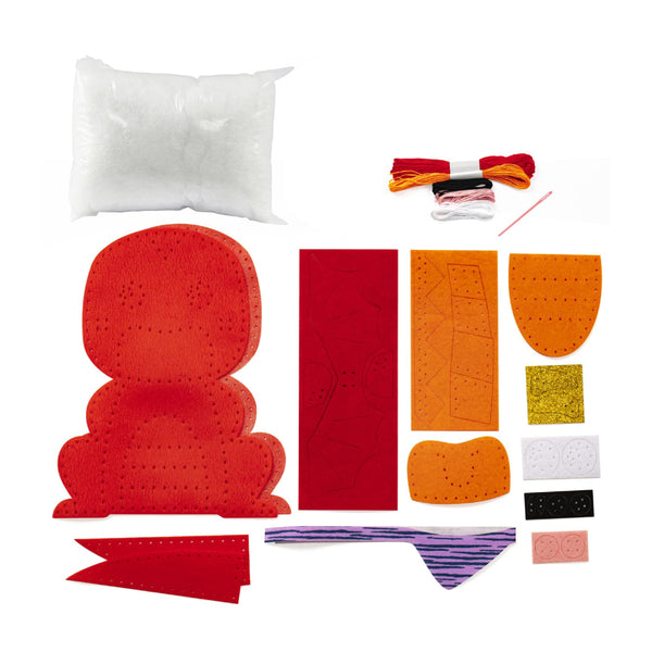 peluche de fieltro dragon avenue mandarine