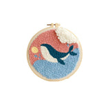 Punch Needle Ballena azul