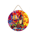 paint by numbers wood vino y uvas