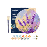 Paint by numbers on Wood Slice - Lavender