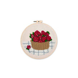Punch Needle Cestita de fresas
