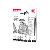 set urban sketching rotuladores calibrados uni pin para bocetos