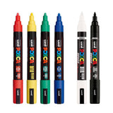 exclusivo posca 2 rotuladores PC-5BR GRATIS + 4 rotuladores pc-5m