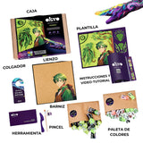 componentes del kit OKTO manga earth para completar con pasta de secado al aire