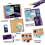 componentes del kit para pintar con pasta de modelar de secado al aire OKTO 3D air manga