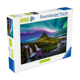 Puzzle 1000 Piezas Aurora Boreal sobre Kirkjufell Ravensburger