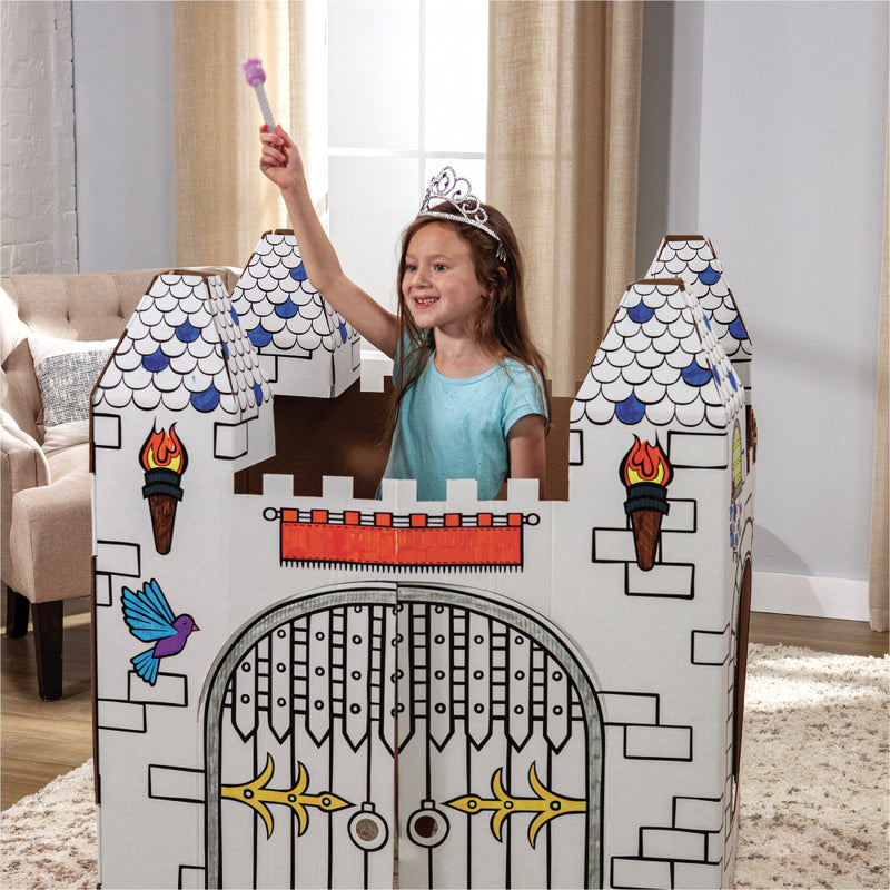 castillo para jugar y colorear para niños