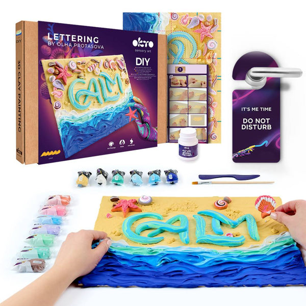 manualidad creativa OKTO 3D CALM lettering
