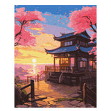 pintar por numeros atardecer sakura ideyka
