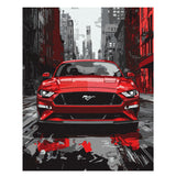 pintar por numeros ideyka mustang rojo