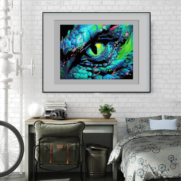 pintar con diamantes ojo de dragón neón diamond dotz