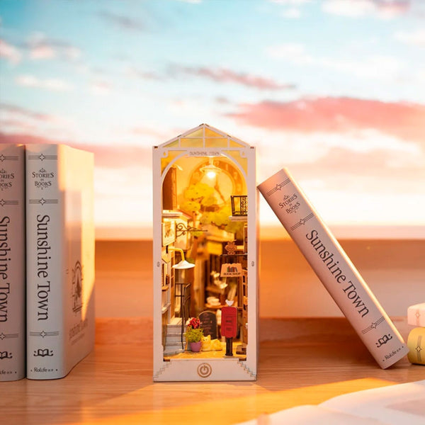 Maquete de suporte para livro Sunshine Town Robotime