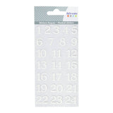 PEGATINAS CALENDARIO ADVIENTO Blancas