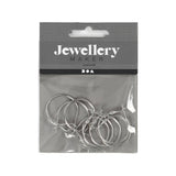 PENDIENTES, DIA 25 MM, PLATEADO, 8 UDS