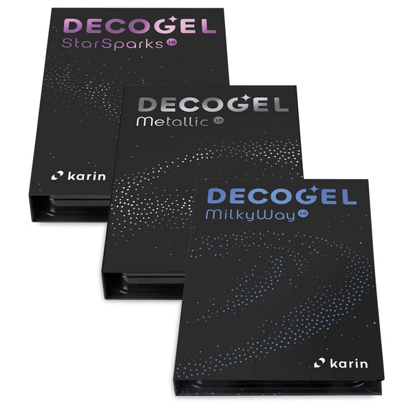 estuche 50 boligrafos decogel 1.0 karin cosmic collection