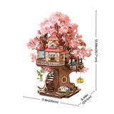 robotime maqueta madera casa del árbol sakura medidas
