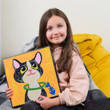 pintar con arcilla para niños OKTO 3D manualidad de secado al aire gato