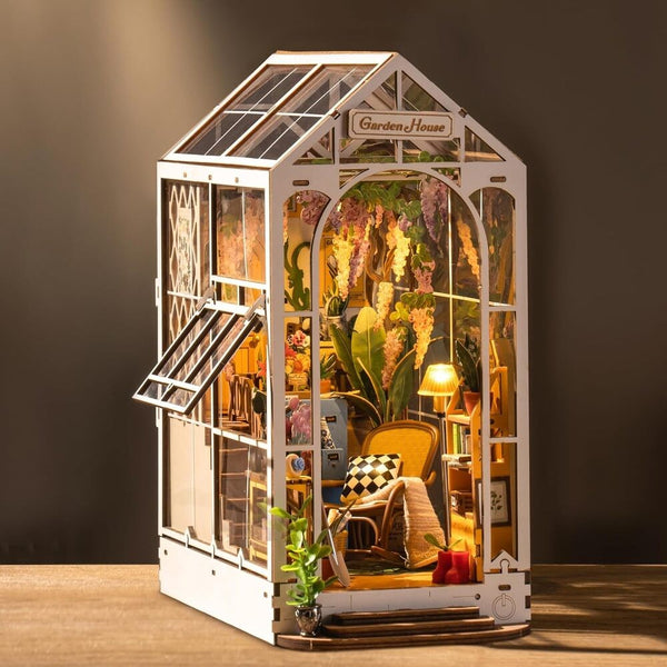 book nook garden house robotime