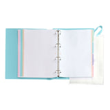 Pasta de argolas A4 Miquelrius com recargas azul-celeste