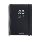 Agenda Escolar Plus Día Página College Negro 2026-27 Miquelrius