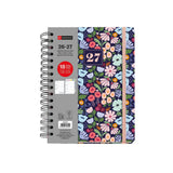 Agenda 18 Meses Plus Wire-O Semana Vista Black Bloom 2026-27 Miquelrius