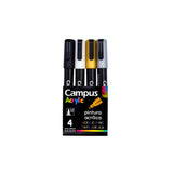 SET ROTULADOR ACRILICO CAMPUS 4UDS