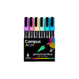 SET ROTULADOR ACRILICO CAMPUS 6UDS