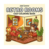 LIBRO DE MODA RRSS PARA COLOREAR RETRO ROOMS