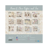 set 12 papeles de scrap 12x12 home deco coffee and tea papers for you