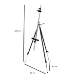 caballete tripode de aluminio talens medidas en centímetros