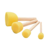 set 4 pinceles de espuma para manualidades