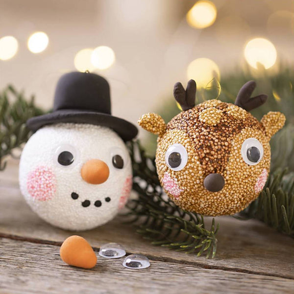 bolas de navidad creativ manualidad foam clay