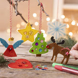 mini craft kit navidad madera con brillos