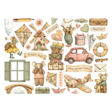 cozy family die cuts stamperia