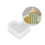 Molde Silicona Vela Corazón Plano